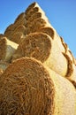 Hay bales stacked Royalty Free Stock Photo