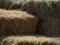 Hay ball detail close up Royalty Free Stock Photo