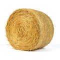 Hay ball on white background Royalty Free Stock Photo