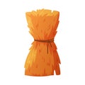 Hay Bunch as Dried Grass for Fodder Vector Illustration