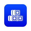 Hay bundles icon digital blue