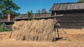 the hay dries in the sun Royalty Free Stock Photo