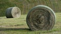 Hay Harvest in the Foothills of the Appalachian Mountains Royalty Free Stock Photo