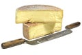 Hay milk cheese wheel Royalty Free Stock Photo