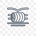 Hay Roll vector icon isolated on transparent background, linear Royalty Free Stock Photo