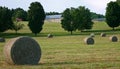 Hay Rolls & Barn Royalty Free Stock Photo