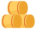 Hay rolls icon. Farm field symbol. Dried haystack Royalty Free Stock Photo