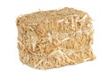 Hay straw bale. Decoration on Thanksgiving Day or October fest, Halloween. Dried grass straw as a bundled tied haystack Royalty Free Stock Photo