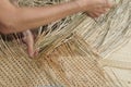 Hay weaving ( Taiwan traditional handicraft ).