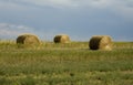 Hay on Wyoming Landscape