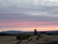 Haybale on a sunset