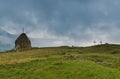 Haycock in Borsa, Maramures, Romania Royalty Free Stock Photo