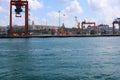 Haydarpasa port in Istanbul city. Royalty Free Stock Photo