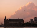 Haydarpasa Station Building with Beautiful Clouds Royalty Free Stock Photo