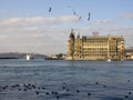 Haydarpasa station building in Istanbul Royalty Free Stock Photo