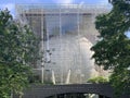 The Hayden Planetarium and Arthur Ross Terrace at American Museum of Natural History in New York City Royalty Free Stock Photo