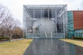 The Hayden Planetarium Building at New York City during rainy winter day Royalty Free Stock Photo