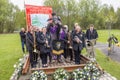 Haydock Brass Band at the International Workers Memorial Day in St helens, Merseyside