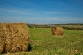 Hayfields in the Republic of Mordovia, Russia. Royalty Free Stock Photo