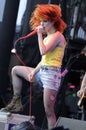 Hayley Williams from Paramore performing live. Royalty Free Stock Photo