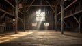 hayloft old barn interior Royalty Free Stock Photo