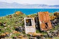 Hayravank Monastery on coast of Sevan Lake in Armenia