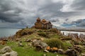 Hayravank Monastery on coast of Sevan Lake in Armenia Royalty Free Stock Photo