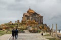 Hayravank Monastery on coast of Sevan Lake in Armenia Royalty Free Stock Photo