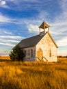 Hays, KS USA - Abandoned Wooden Church Building Royalty Free Stock Photo