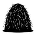 Haystack black vector icon on white background