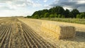 A Haystack field agricultural crop and wheat fields Royalty Free Stock Photo