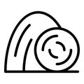 Haystack icon outline vector. Hay bale