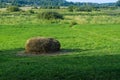 Haystack in the meadow Royalty Free Stock Photo