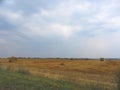 A haystack in the period of harvesting