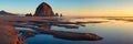 Haystack Rock at Cannon Beach, Oregon at sunset Royalty Free Stock Photo