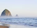 Haystack Rock at Cannon Beach, Oregon, US Royalty Free Stock Photo