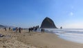 Haystack Rock in Cannon beach, Tourist attraction in Oregon Royalty Free Stock Photo