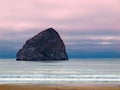 Haystack Rock near Cape Kiwanda Royalty Free Stock Photo
