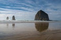 Haystack Rock and Other Sea Stacks, Cannon Beach, Oregon, USA Royalty Free Stock Photo