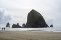 Haystack Rock at Cannon Beach, Oregon Coast Royalty Free Stock Photo