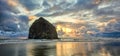 Haystack Rock Sunset Royalty Free Stock Photo
