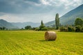 Haystack of straw in the meadow, Greece