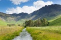 Haystacks mountain from Buttermere UK Cumbrian Lake District from Peggys Bridge Royalty Free Stock Photo