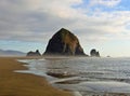 Haytack Rock at Cannon Beach Oregon Royalty Free Stock Photo