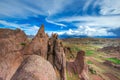 Hayu Marca, the mysterious stargate and unique rock formations near Puno Royalty Free Stock Photo