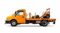 Metalworking Mastery: Orange Tow Truck With Large Trailer