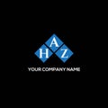 HAZ letter logo design on BLACK background. HAZ creative initials letter logo concept. HAZ letter design.HAZ letter logo design on Royalty Free Stock Photo
