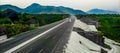 Hazara Motorway Pakistan, Top view of the motorway, motorway passes through mountains Royalty Free Stock Photo