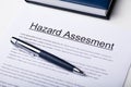 Hazard Assessment Document On Desk Royalty Free Stock Photo