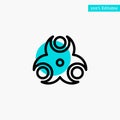 Hazard, Biological, Medical, Health turquoise highlight circle point Vector icon